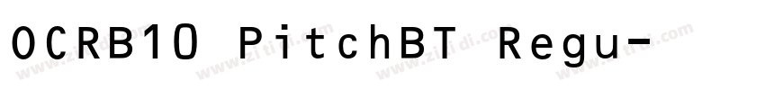 OCRB10 PitchBT Regu字体转换